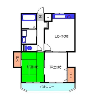 セレーノ豊津【3階】の間取り