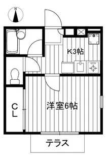 ヴィルヌーブ江古田B棟【1階】の間取り