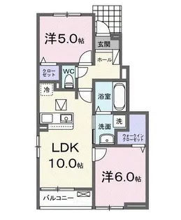 マレカージュ大石【1階】の間取り