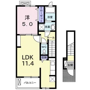 ベル・モンドK【2階】の間取り