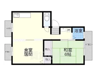 サンハイツ千原2【1階】の間取り