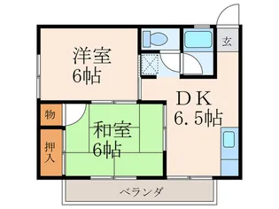 グリーンハイツ小嶺【1階】の間取り