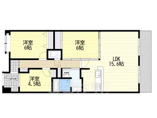 ウェルブ六甲道3番街2番館【9階】の間取り
