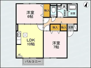 セジュールオリーブ【1階】の間取り