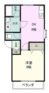 ベルフルール【2階】の間取り