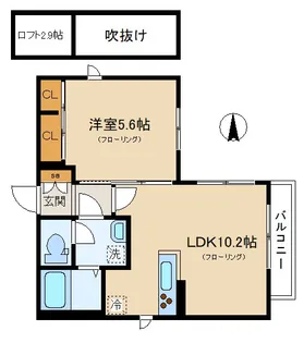 ペガサス梅里【2階】の間取り