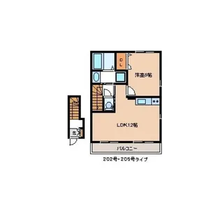 ブルーオーシャン【2階】の間取り
