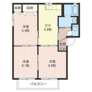 コート・エスポワールA【2階】の間取り