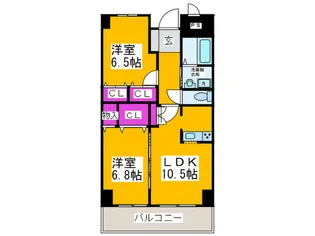 南秀苑なかもず【5階】の間取り