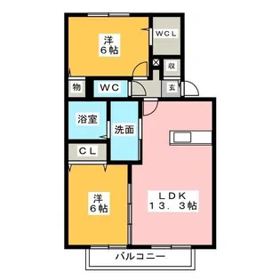 ラパン【2階】の間取り