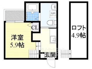 ATLAUS 道徳(アトラスドウトク)【1階】の間取り