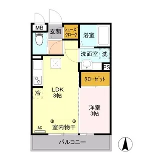 シルキーコート【1階】の間取り