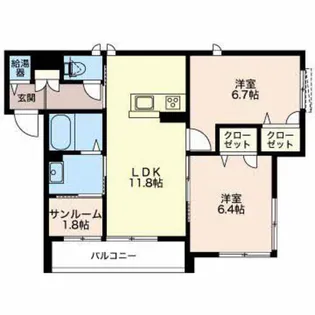 ヴィアソーレ【1階】の間取り