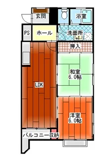 レジデンス楢山【3階】の間取り