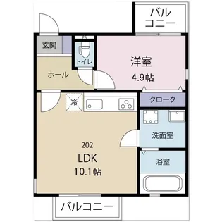 ウェルビル元町【2階】の間取り