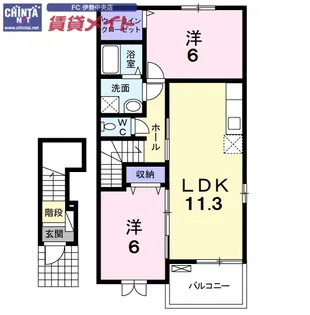 アシスト【2階】の間取り