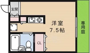ハイツ天神【1階】の間取り