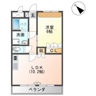グランディールI【2階】の間取り
