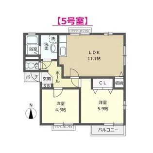フォーリア【1階】の間取り