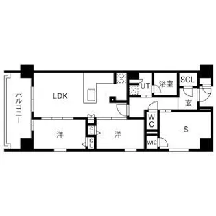 スプランディッド五条堀川【8階】の間取り