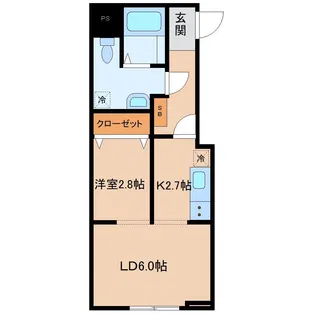 メリディアン多賀城南宮壱番館【1階】の間取り