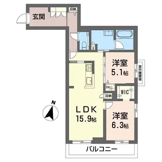 セントリビエ湘南台【4階】の間取り