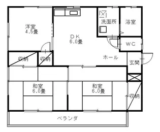 ヤバタハイツ【1階】の間取り