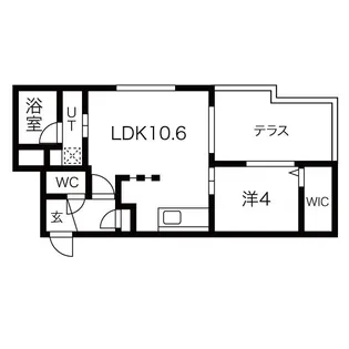 ジュエル琴似【1階】の間取り