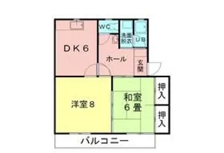 コーポスルガ B【2階】の間取り