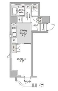 ジオエント御徒町【4階】の間取り