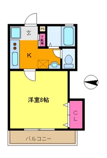 千葉県流山市大字東深井【アパート】の間取り