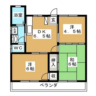 パテオカワサキ【2階】の間取り