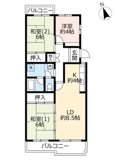 UR真美ヶ丘6丁目【3階】の間取り