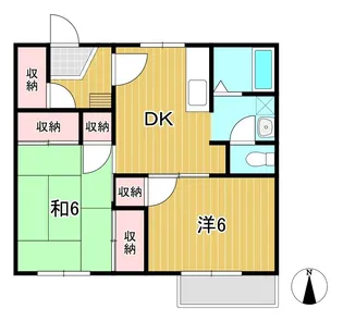 クラルテ南高野【1階】の間取り
