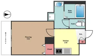 HEBEL MAISON四谷【5階】の間取り