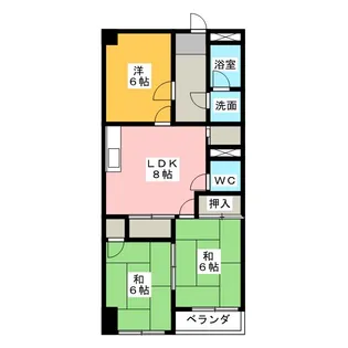 サンローヤル東山NO.3【2階】の間取り