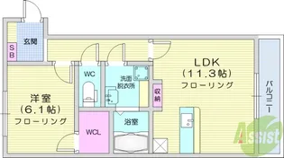 ハッピーホーム3【3階】の間取り