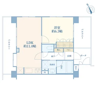 クリオ恵比寿弐番館【2階】の間取り