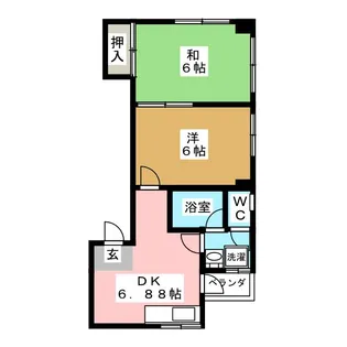 アパートメントオオランド【3階】の間取り