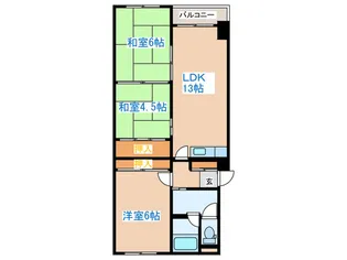 ドミ西野【3階】の間取り