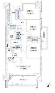ブランズシティ久が原【2階】の間取り