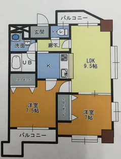 グランドパレスNS-77【5階】の間取り