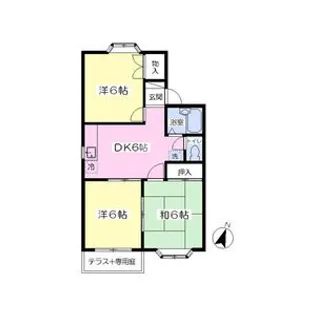 サンハイツいわわき【2階】の間取り