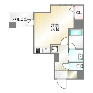 1Kの間取り画像