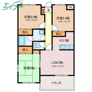 GardenMansionひまわり館【2階】の間取り