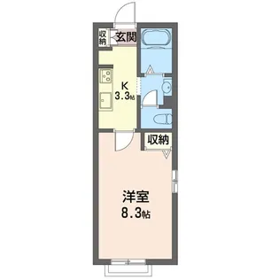 1Kの間取り画像