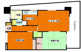 広島県広島市西区南観音7【マンション】の間取り