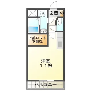 1Rの間取り画像