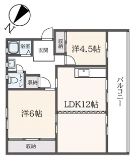 左近山団地3街区25号棟【5階】の間取り