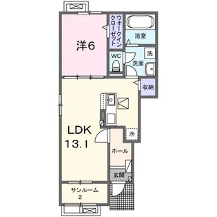エミネンス須恵II【1階】の間取り